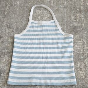United Colors Of Benetton Blue and White Striped Camisole